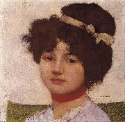 Max Buri Kopf eines jungen Madchens mit Hals-und Haarband painting